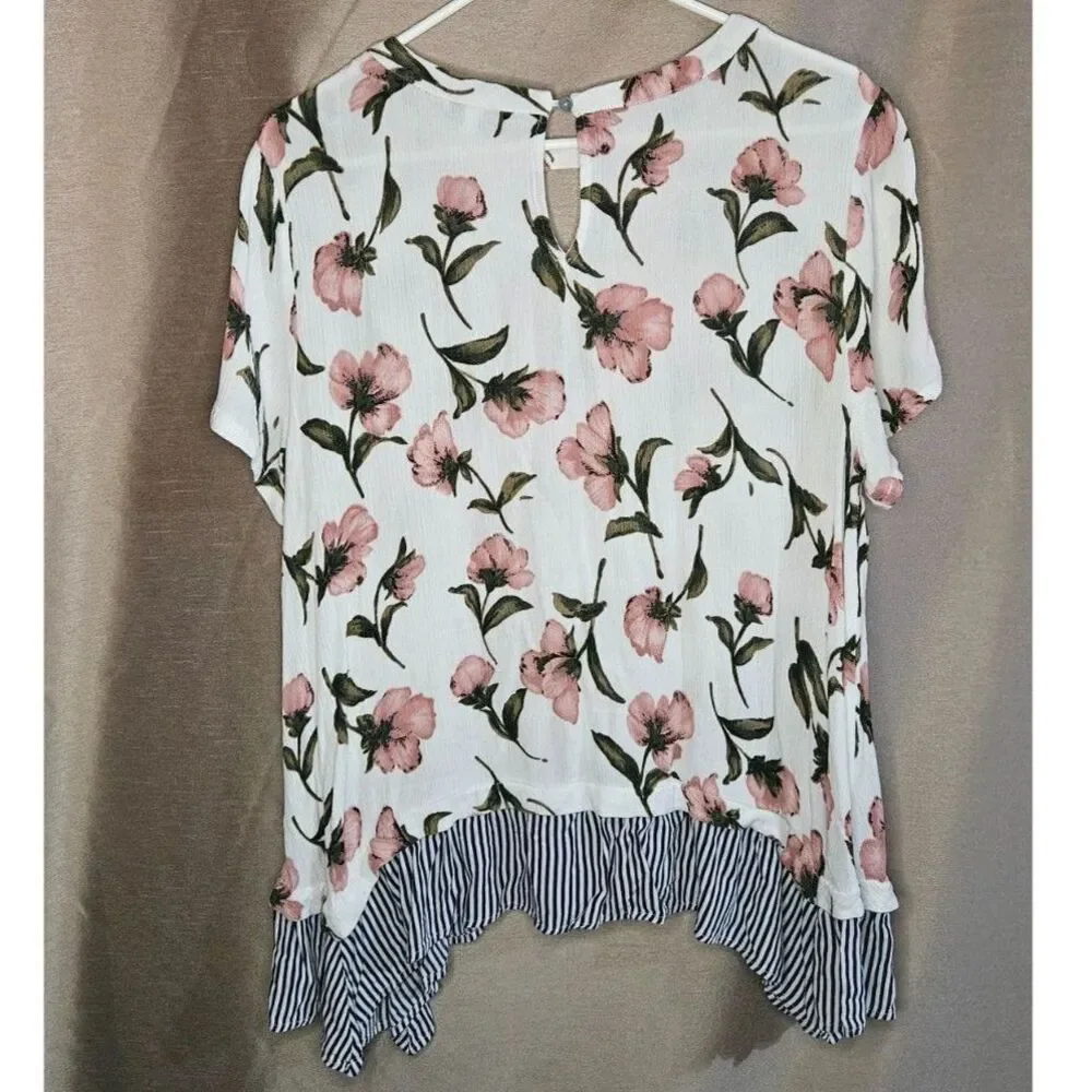 Jodifil, Cream, Mauve, Moss, Blue, Top, Size: L - Picture 2 of 5